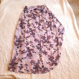 Lavender floral skirt NWT